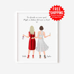 Personalised Prints - Friendship Gifts - True Friends Are Never Apart