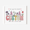 Custom Birth Flower Print for Grandma – Personalized Family Artwork