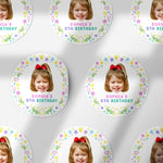 Personalized Birthday Stickers for Kids - Custom Waterproof Vinyl Labels - Stars