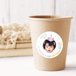 Personalized Birthday Stickers for Kids - Custom Waterproof Vinyl Labels - Unicorn