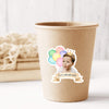 Custom Kids Birthday Stickers - Personalized Waterproof Vinyl Labels with Photo - Leopard