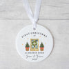 Custom First Christmas at New Home Ceramic Ornament - Personalized Housewarming Gift - New Home Ornament - Real Estate Gift