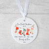 Our First Christmas Family Ornament – A Family Of Three, Four, Five - Personalised Stocking Design