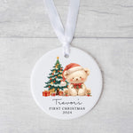 Baby’s First Christmas Ornament – Personalised Teddy Bear Keepsake
