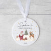 Baby’s First Christmas Ornament – Personalised Santa & Reindeer Design