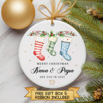 Personalised Pregnancy Announcement Ornament – Christmas Stockings Reveal Keepsake