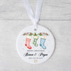 Personalised Pregnancy Announcement Ornament – Christmas Stockings Reveal Keepsake