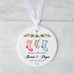 Personalised Pregnancy Announcement Ornament – Christmas Stockings Reveal Keepsake
