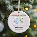 Personalised Pregnancy Announcement Ornament – Christmas Stockings Reveal Keepsake