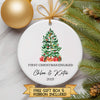 Personalised Christmas Ornament – “First Christmas Engaged or Married” - Christmas Tree