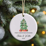 Personalised Christmas Ornament – “First Christmas Engaged or Married” - Christmas Tree