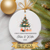 Personalised Christmas Ornament – “First Christmas Engaged or Married” - Christmas Tree
