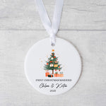 Personalised Christmas Ornament – “First Christmas Engaged or Married” - Christmas Tree
