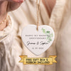 Personalised Wedding Anniversary Ornament – “Happy 1st Anniversary” Custom Keepsake Gift