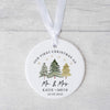 Personalised “Our First Christmas as Mr. & Mrs.” Ornament – Newlywed Christmas Gift