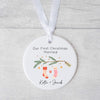 Personalised “Our First Christmas Engaged or Married” Ornament – Hanging StockingsCustom Couple Keepsake