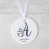 Personalised Snowman Christmas Ornament – Custom Name & Initial Bauble