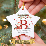 Personalised Santa Christmas Ornament – Custom Name & Message Bauble