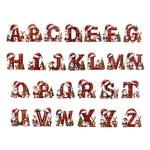 Personalised Christmas Initial Ornament – Buffalo Plaid Santa, Reindeer & Snowman Design