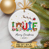 Personalised Christmas Name Ornament – Custom Kids Name Bauble with Festive Letters
