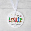 Personalised Christmas Name Ornament – Custom Kids Name Bauble with Festive Letters