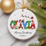 Personalised Christmas Name Ornament – Custom Kids Name Bauble with Festive Letters