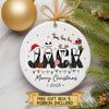 Personalised Jack Christmas Ornament – Spooky Festive Style - Custom Name Bauble