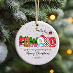 Personalised Christmas Name Ornament – Festive Kids Bauble - Custom Name Decoration