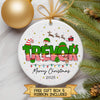 Personalised Christmas Name Ornament – Elf-Themed Custom Bauble for Kids
