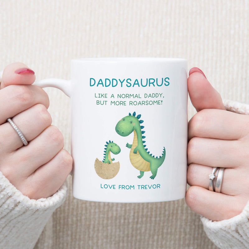 Personalised Daddysaurus Mug – Like a Normal Daddy, But More Roarsome!