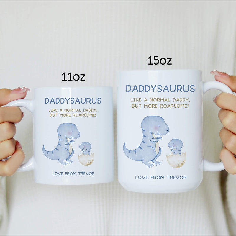 Personalised Daddysaurus Mug – Like a Normal Daddy, But More Roarsome!