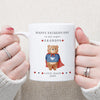 Personalised Super Grandpa Father’s Day Mug – Custom Name & Year – Cute Bear Design – 11oz & 15oz Sizes