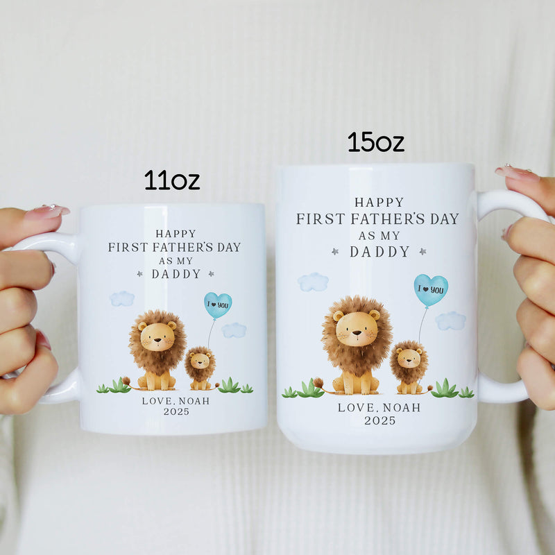 Custom “First Father’s Day as My Daddy” Mug – Personalised Gift from Baby