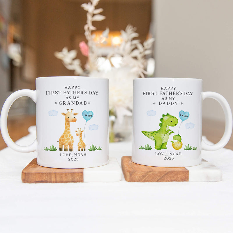 Custom “First Father’s Day as My Daddy” Mug – Personalised Gift from Baby