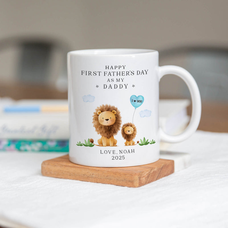 Custom “First Father’s Day as My Daddy” Mug – Personalised Gift from Baby