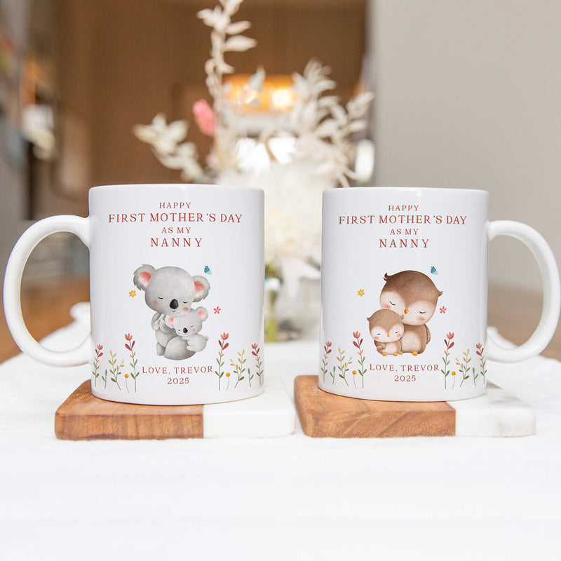 Custom “First Mother’s Day as My Grandma” Mug – Personalised Gift from Baby