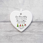 Friendship Christmas Ornament – Personalised Ceramic Keepsake Gift