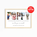 Personalized Poppy Photo Collage Print – A Heartfelt Gift for Grandfathers