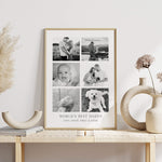 Personalized World's Best Daddy Photo Collage – Custom Family Print