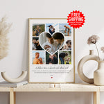 Personalized Father’s Love Heart Collage – Custom Dad Photo Print