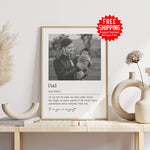 Custom Dad Definition Print - Personalized Photo & Text Gift