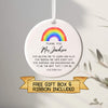 Personalised Rainbow Teacher Ornament – A Bright Thank You