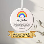 Personalised Rainbow Teacher Ornament – A Bright Thank You