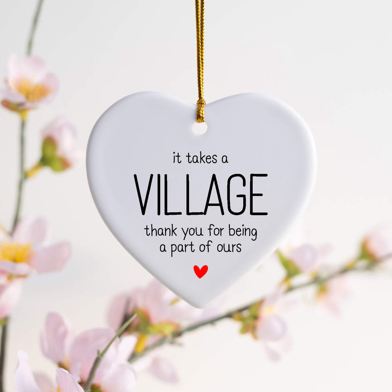 It Takes a Village Ornament – Thank You Gift for Teachers, Carers & Mentors