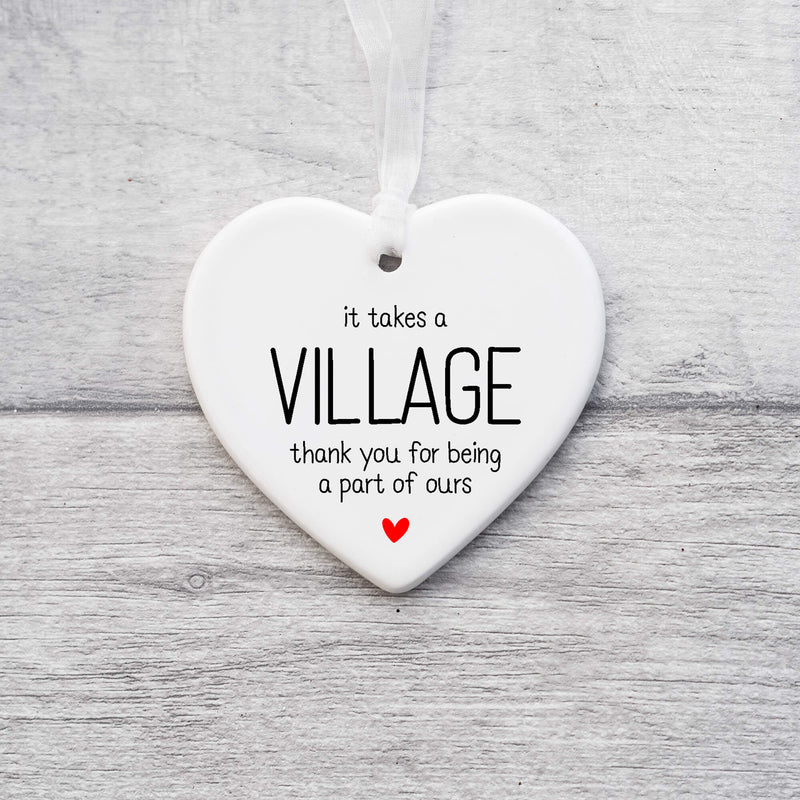 It Takes a Village Ornament – Thank You Gift for Teachers, Carers & Mentors