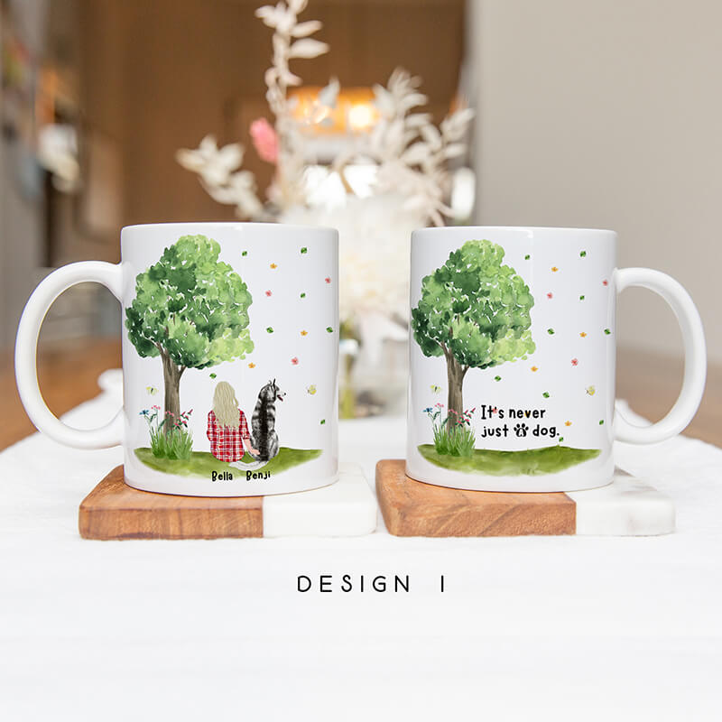 Personalised Mugs - Pet Portrait - Dog Mug - Dog Gifts For Dog Lovers - Dog Mum - It's Never Just A Dog