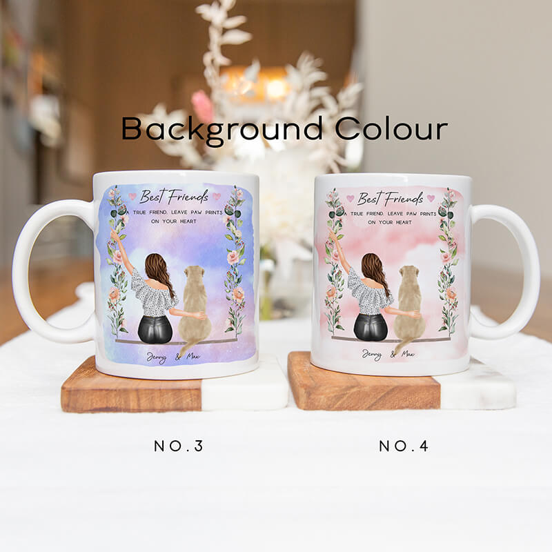 Personalised Mugs - Pet Portrait - Dog Mug - Dog Gifts For Dog Lovers - Dog Mum - Best Friends