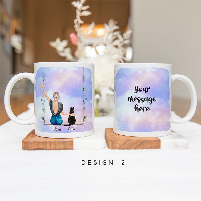 Personalised Mugs - Pet Portrait - Cat Tea Cup - Cat Gifts For Cat Owner - Best Cat Mum Ever