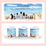 Personalised Mugs - Family Portraits At The Beach - Housewarming Gift Ideas - Family Gifts - For Mum, Dad