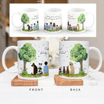 Personalised Mugs - Family Portraits - Summer Tree - Housewarming Gift Ideas - Family, Mother's Day, Father's Day Gifts